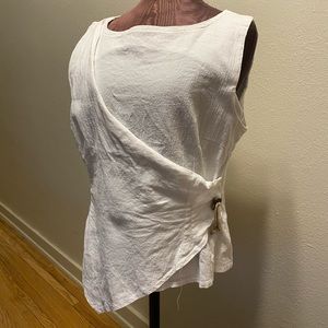 White Wrap Tank. Bought in Italy! Super classy!